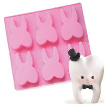 Tooth Silicone Mold Funny Teeth Shape Novelty Ice Cube Tray Chocolate Candy Dessert Jello Mold Soap Making Mold Cake Baking Pan Perfect Gag or W