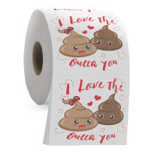 Rollo de papel higinico romntico de Gagster - 3 capas de novedad divertida TP - 200 hojas por rollo para el da de San Valentn y regalos de aniver