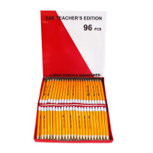 S&E Teacher's Edition 96pcs Halv blyanter med viskel?der Tops Golf Pencil Classroom Pew - # 2 HB For -Sharpened Hexagon 96 Count Bulk Pack