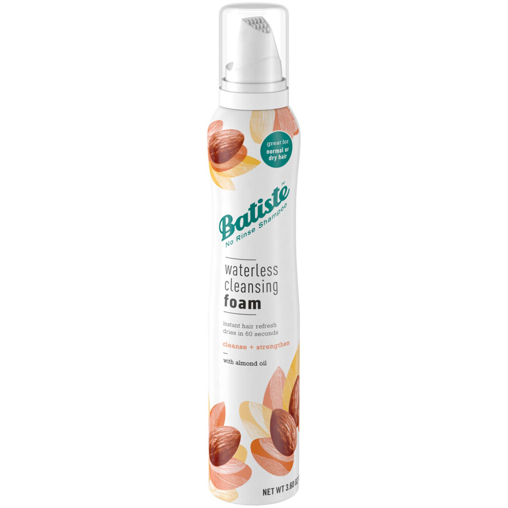 Batiste Waterless Cleansing Foam Cleanse and Strengthen with Almond Oil  3.60 OZ
