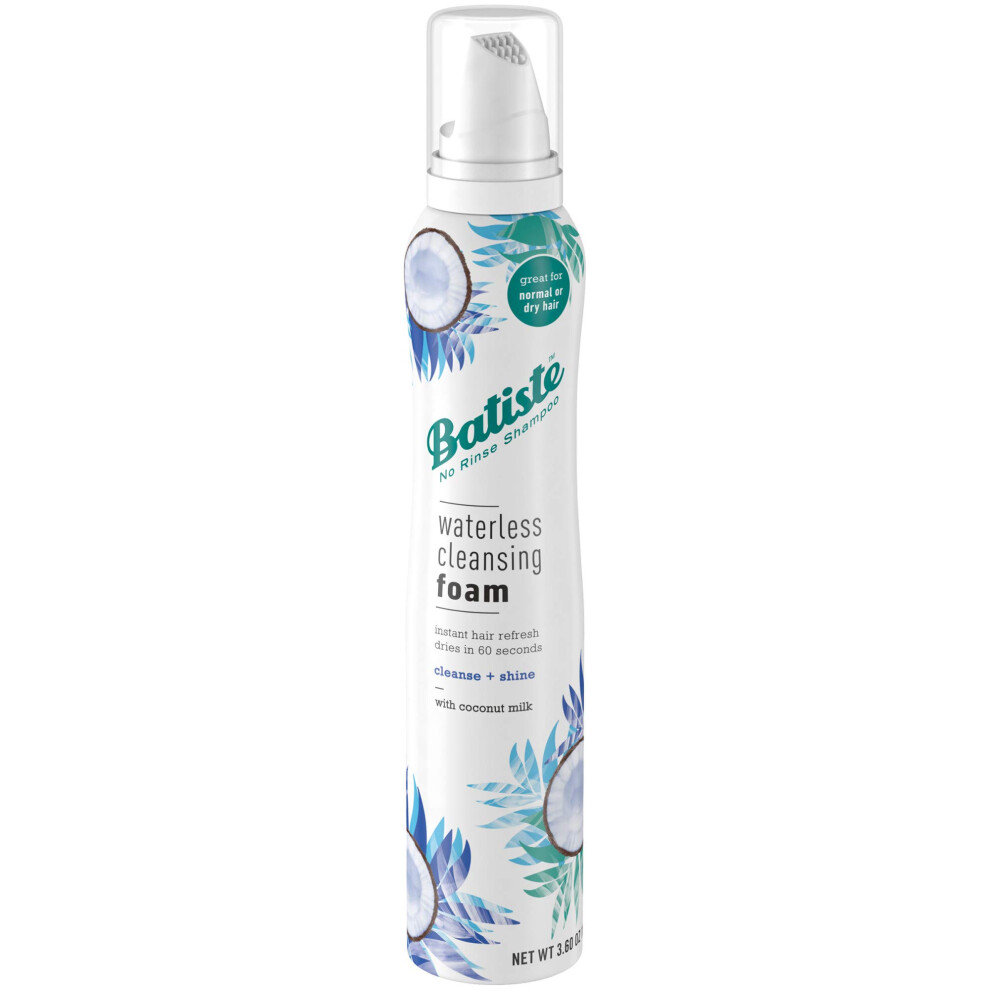 Batiste Waterless Cleansing Foam Cleanse + Shine with Coconut Milk  3.6 OZ