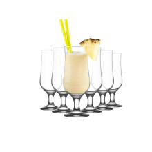 lav Hurricane Glser 6er-Set  Pina Colada Cocktailglser 13 Oz  tolle Wahl fr tropische Getrnke, Biere und Sfte  bleifreie, klare Tulpen-Trinkb