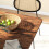 Homcom HOMCOM Mobile Drop Leaf Dining Table on Wheels with Storage Shelf Rustic Brown 8
