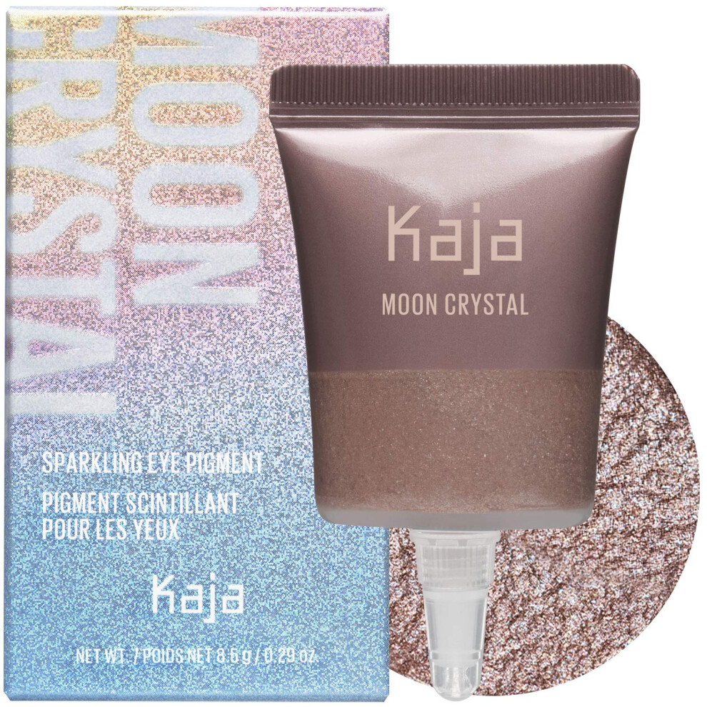 Kaja Brown Eyeshadow - Moon Crystal | Sparkling Eye Pigment Shimmering Taupe Finish Highly Pigmented Glitter 03 Tiger's Eye 0.29 Oz