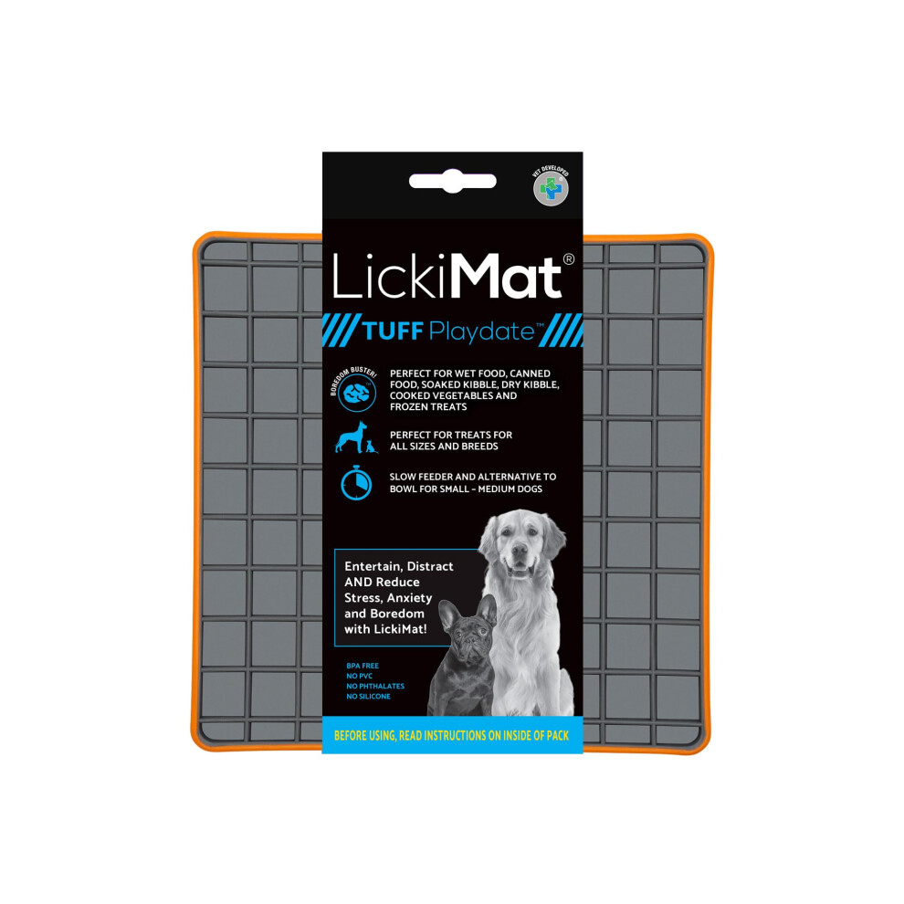 Tapis à lécher pour chien LickiMat Tuff Playdate Heavy Duty Slow Feeder Boredom