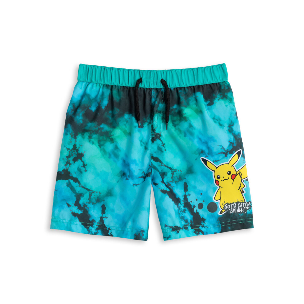 (11-12 Years) Pokemon Swim Shorts (Boys Green)