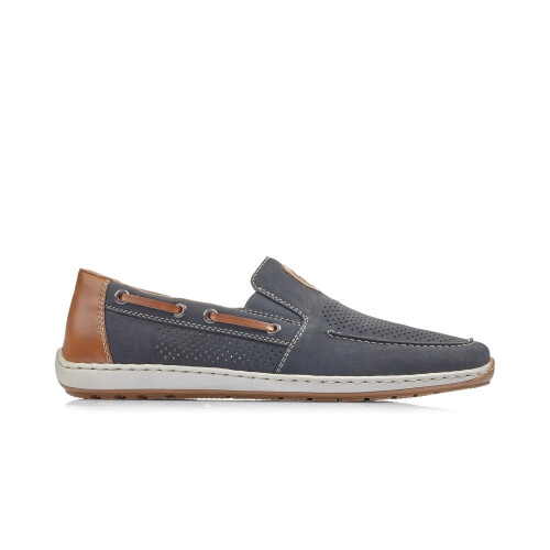 Rieker Mocassin Cuir Rieker Morelia - Bleu V2 1