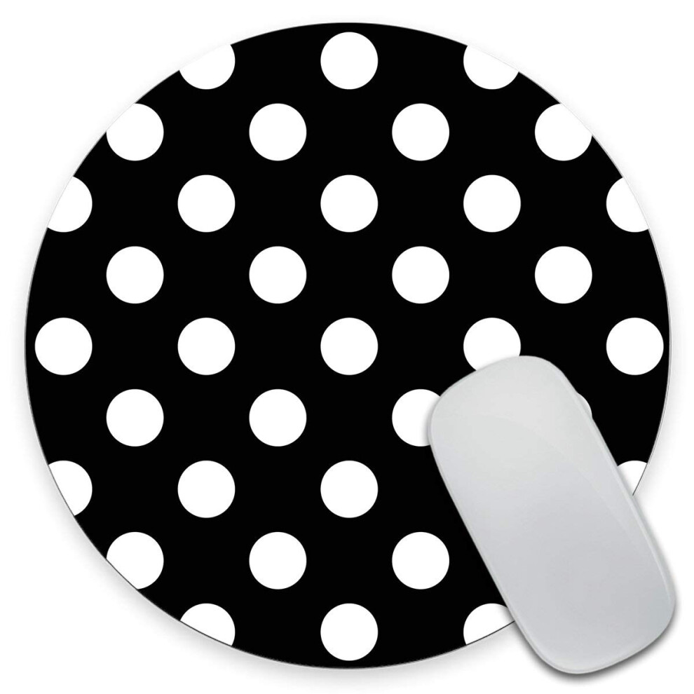 Amcove Mouse Pad Polka Dots Mouse Pad Dot Mouse Pad Office Mouse Pad Personalized Mouse Pad Desk Accessories Mouse Pad Round Mousepad 7.9 X 7.9 X 0.12 6280849579002