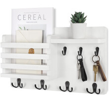 NEKON MAIL SPEUR POUR ORGANISATEUR DE COURS MURS AVEC CLE CORCHEURS HALLWAGNE FARMON DECORT LETTER SORTER DE BOIS NATUREL avec une etagere flotta