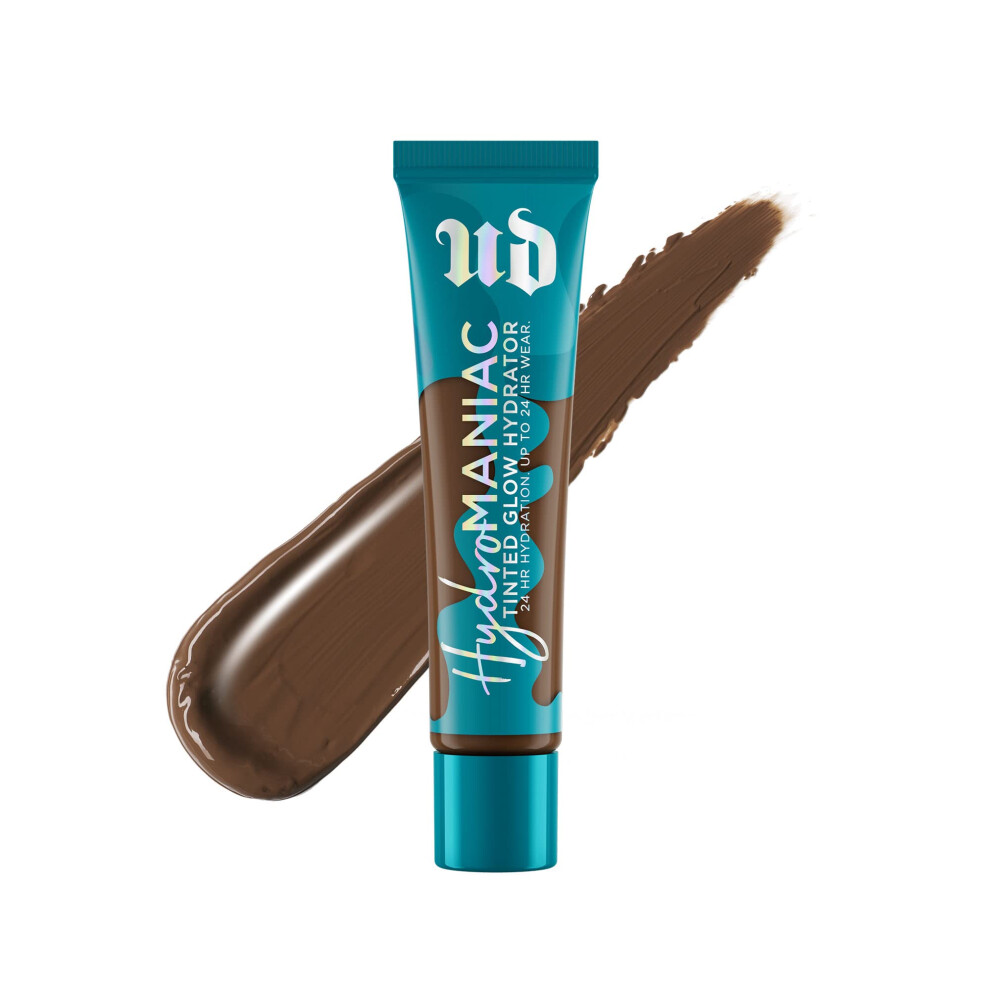 Urban Decay Hydromaniac Dewy Foundation (81 Deeper Neutral)  Hydrating Tinted Moisturizer for Dry Skin  Buildable Medium Coverage  Non-comedogenic  Ve