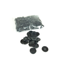 3/4"""" tommer rund knap (19 mm) 150 stk. til syning af bekl?dningsgenstande Kjole Bukser Nederdel Hat Tilbeh?r Scrapbog DIY Craft - Sort farve.
