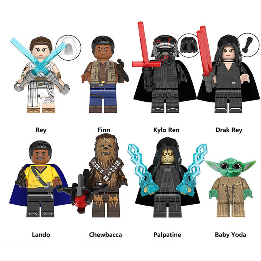 Bonxaif (Star Wars - F) 8Pcs Star Wars Clone Wars Fit Lego Minifigures Toy Fit Lego