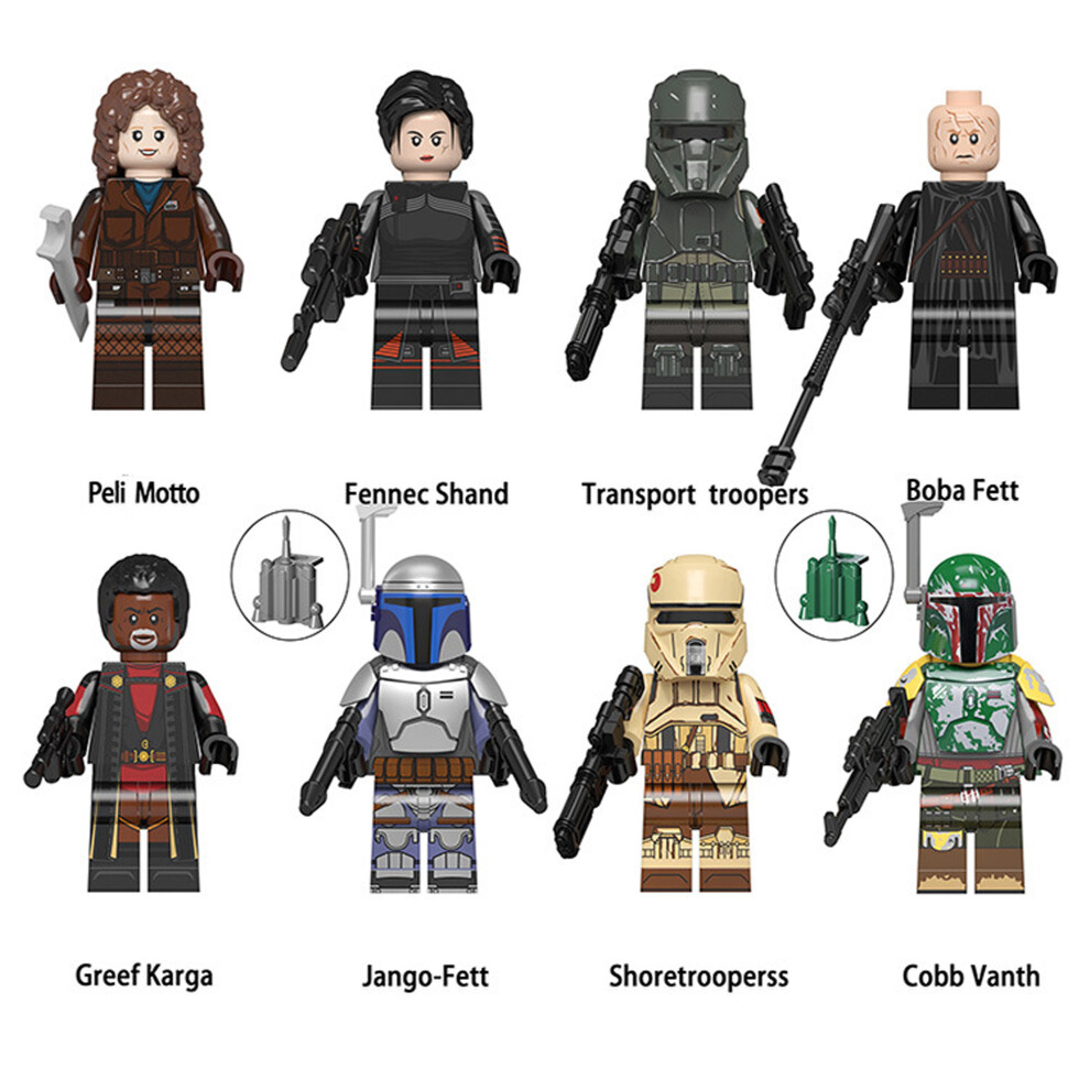 Bonxaif (Star Wars - H) 8Pcs Star Wars Clone Wars Fit Lego Minifigures Toy Fit Lego