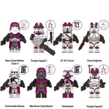 (Star Wars - O) 8PCS Star Wars Clone Wars Fit Lego Minifigures Toy Fit Lego