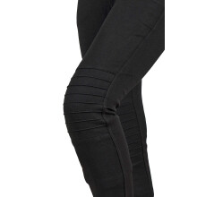 GREAT BIKERS GEAR - Motorcycle Leggings Ladies Protective Lining Women Short Leg Black