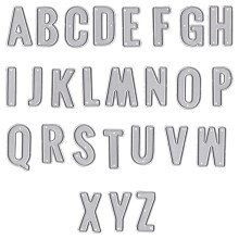 Metal 26 stort alfabet Sk?reforme til kortfremstilling Split individuelle bogstaver Dies Staveord Die Cuts Stencil Pr?gev?rkt?j Scrapbog DIY ?tse