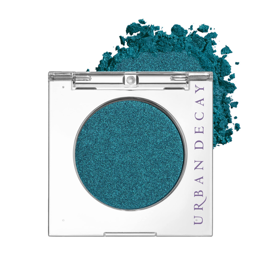 URBAN DECAY 24/7 Longwear Eyeshadow Single (Float - Teal Blue Shimmer)  High-Pigment Eye Shadow Compact  Smooth & Blendable Colors  Crease-free  Vegan