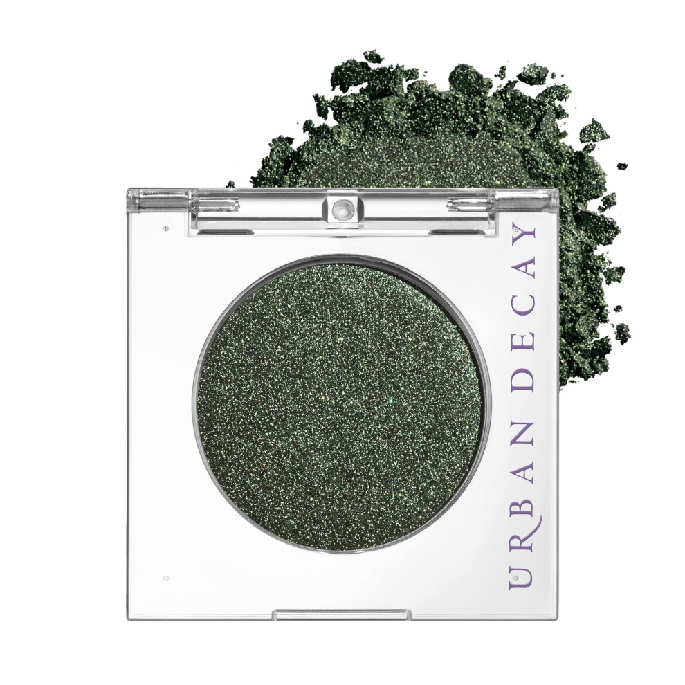 URBAN DECAY 24/7 Longwear Eyeshadow Single (Psych - Warm Green Metallic)  High-Pigment Eye Shadow Compact  Smooth & Blendable Colors  Crease-free  Veg
