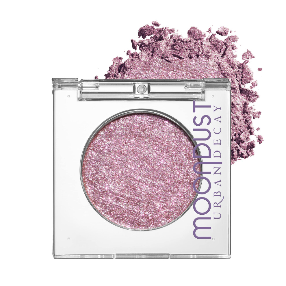Urban Decay 24/7 Moondust Glitter Eyeshadow Single (Glitter Rock - Multidimensional Pink Sparkle)  Buildable Sparkly Eye Glitter  Long-lasting Shimmer