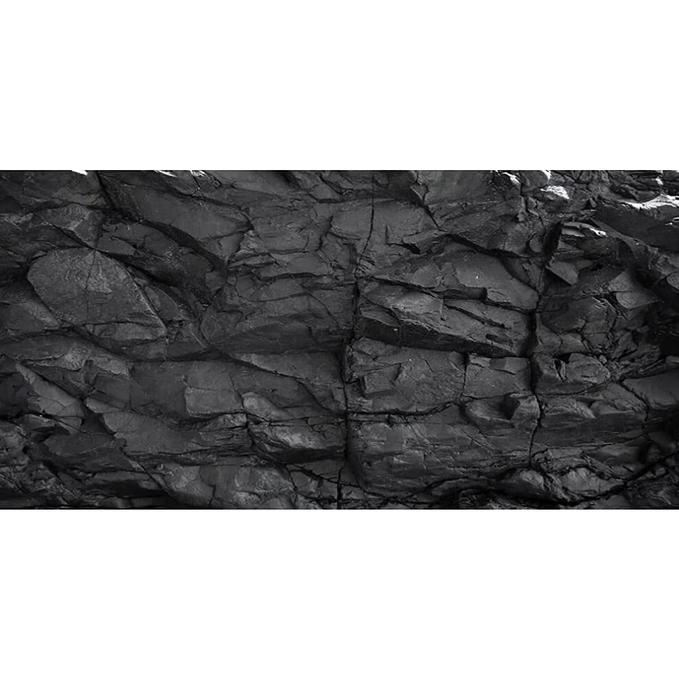 AWERT 24x12 pouces Fond d'aquarium en pierre Fond d'aquarium en roche noire Fond de terrarium rocheux Vinyle