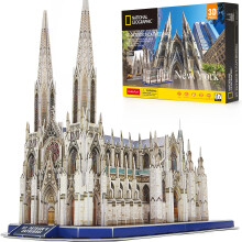 CubicFun 3D Puzzles para Adultos Catedral de San Patricio, Kits de Modelos de Arquitectura de Nueva York, 117 Piezas