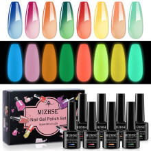 MIZHSE Conjunto de Verniz de Unhas que Muda de Cor com a Temperatura, Brilha no Escuro, 8 Cores