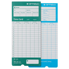 OFFNOVA Thermo-Zeitkarten, doppelseitig, monatliche Zeitkarten f   r die Ein-/Aus-Stempeluhr, 50 St   ck