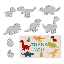 Estivaux Dinosaurudstansninger til kortfremstilling ?g Dyr sk?rematricer S?t Stencils Pr?gningsskabelon til scrapbog DIY-kort Fotoalbum H?ndv?rks