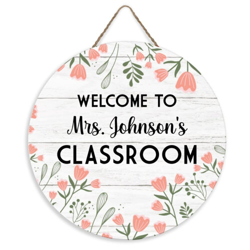 Custom Teacher Sign- Personalized Teach Name Sign - Classroom Wall ...
