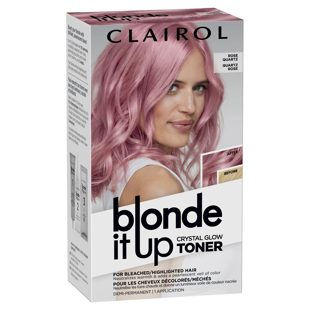 Clairol Blonde It Up Crystal Glow Toners Teinture capillaire semi-permanente Rose Quartz Lot de 1