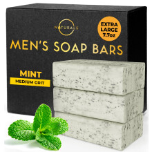 O NATURALS 7.76 oz (3PC) Sabonete Exfoliante Cedro - Sabonete Masculino - Exfoliação Natural