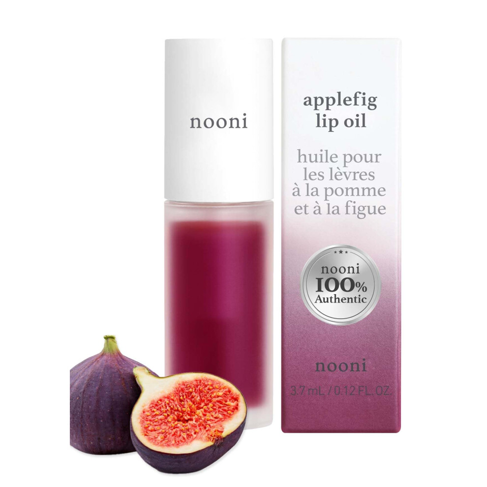 Nooni Korean Lip Oil - Applefig | Lip Stain Gift Long-Lasting Moisturizing Plumping Revitalizing For Dry Lips Waterproof No Peel Off Korean Li