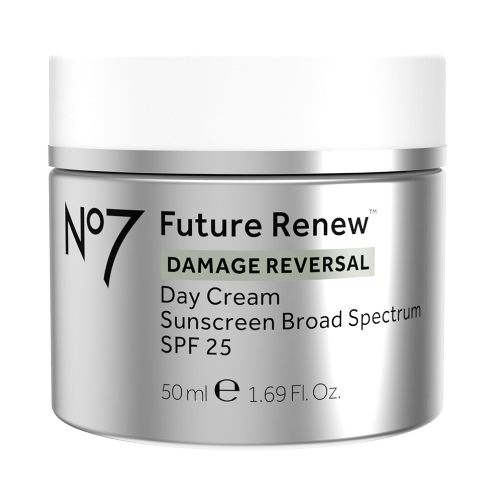 No7 Future Renew Damage Reversal Day Cream SPF 25 - Anti Aging Face Cream with SPF for Visibly Damaged Skin - Protects  Moisturizes & Reverses Dryness