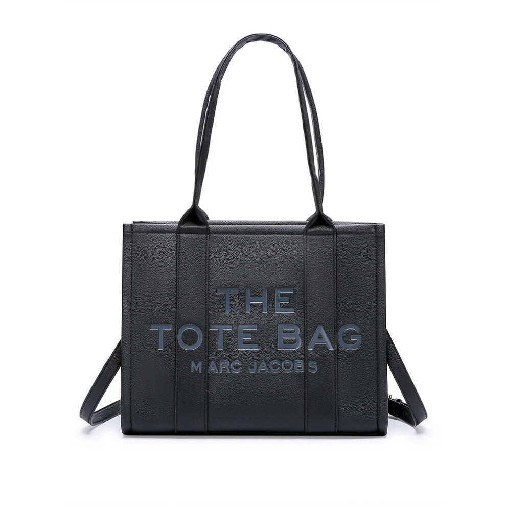 (black) Women's new pebbled tote bag tote bag large capacity shoulder crossbody shopping bag