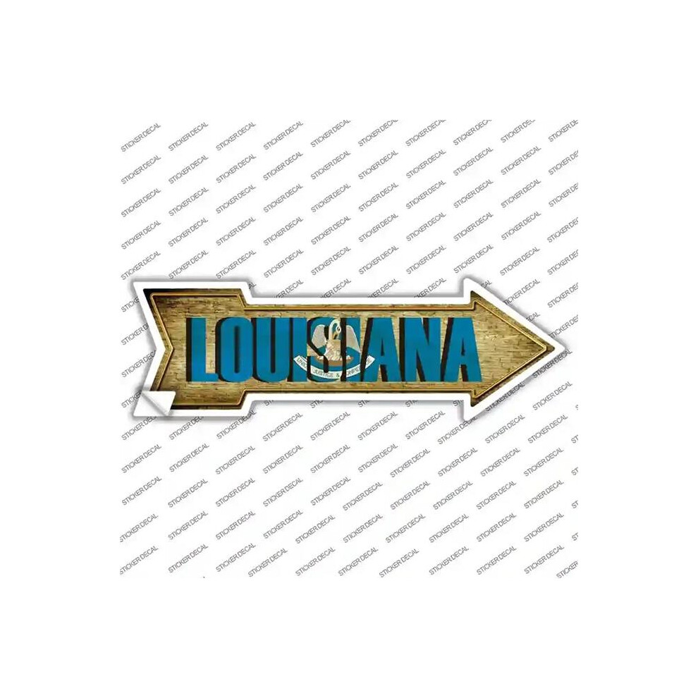 Smart Blonde A-211S-L Louisiana Novelty Arrow Sticker Decal - Large 792636334481