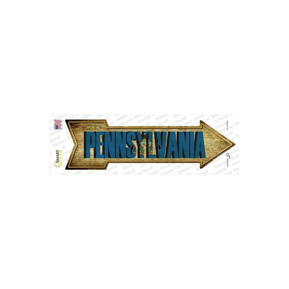Smart Blonde A-231S-M Pennsylvania Novelty Arrow Sticker Decal - Medium 792636333743
