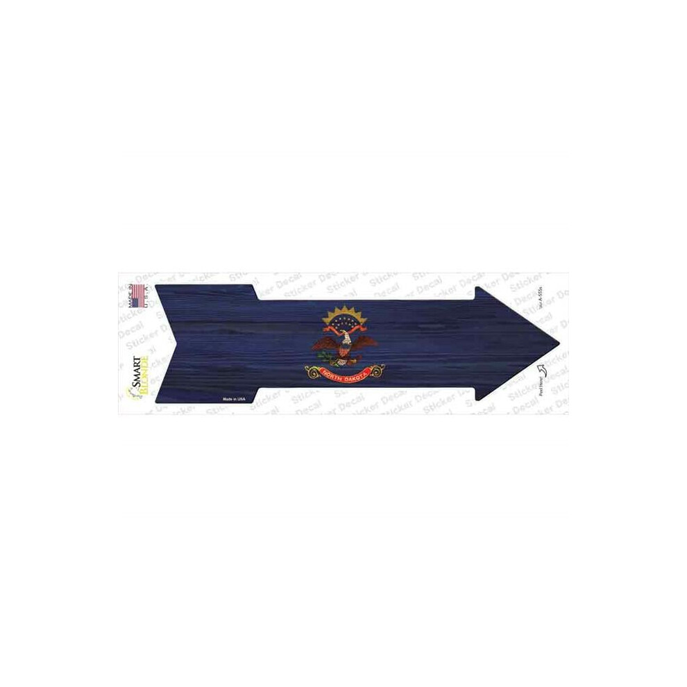 Smart Blonde A-555S-M North Dakota State Flag Novelty Arrow Sticker Decal - Medium 792636337727