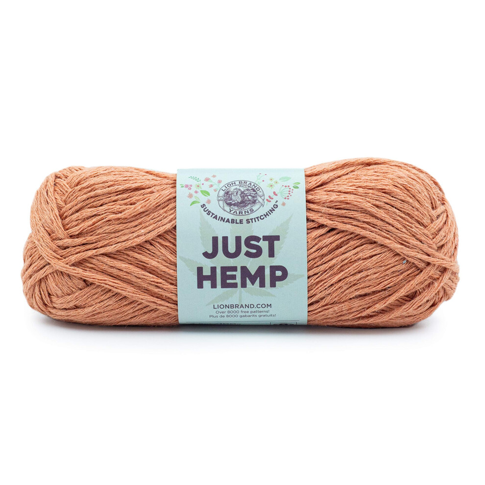 (1 Skein) Lion Brand Yarn Just Hemp Bulky Yarn  Clay