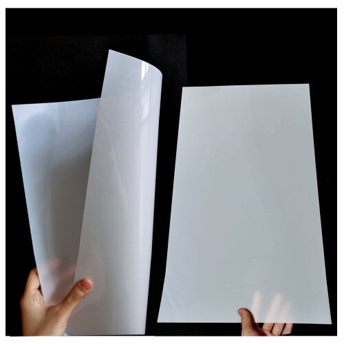 Pacote de 10 7,5 mil len      is em branco est   ncil 12 x 24 polegadas Mylar folha de leite transl   cido em branco Pet 1
