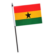 (Ghana, Small - 15cm x 10cm) Africa National Hand Waving Flag