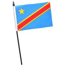 (DR Congo, Small - 15cm x 10cm) Africa National Hand Waving Flag