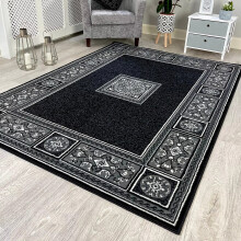 (Dark Grey Border, 120x170 cm (47"x67")) Modern Style Large Rugs High Quality Carpet Rug