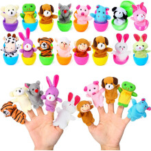 16 Ostereier gefullt mit Fingerpuppen zum Fullen von Osterk   rbchen. Vorgefullte Ostereier mit Fingerpuppen zum Fullen von Ostereiern. Partygesche