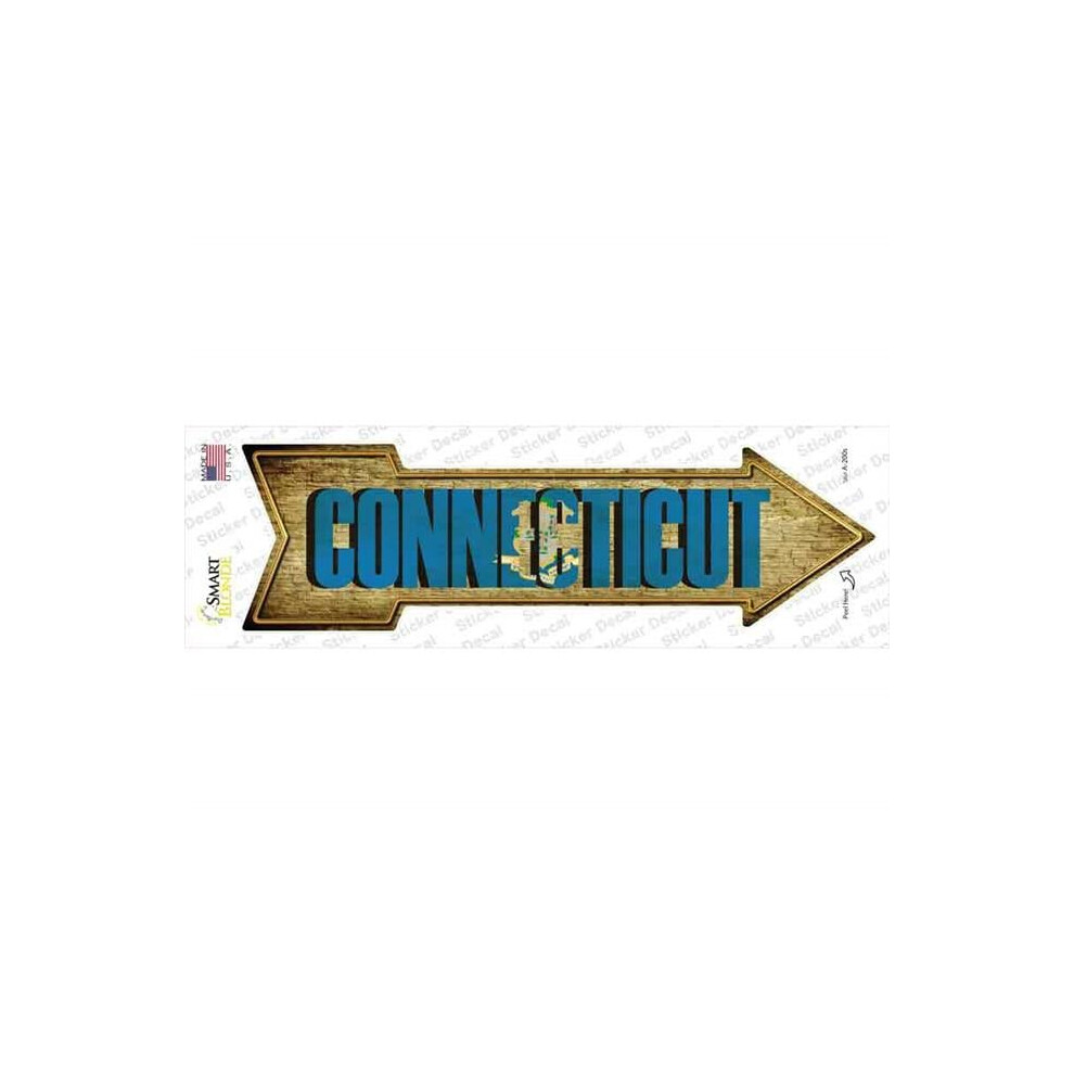 Smart Blonde A-200S-M Connecticut Novelty Arrow Sticker Decal - Medium 792636334931
