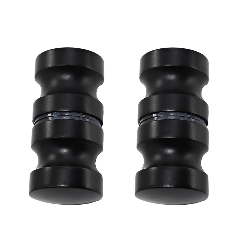 Nes Home Round Black Aluminum Shower Door Knob Handle Set Of 2