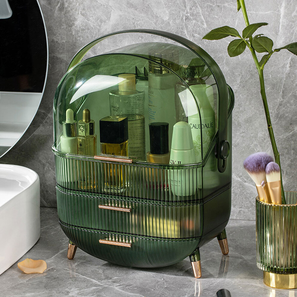 Neo (Translucent Green) Three Layer Cosmetic Makeup Vanity Beauty Storage Organiser Skincare Display Box Case Holder