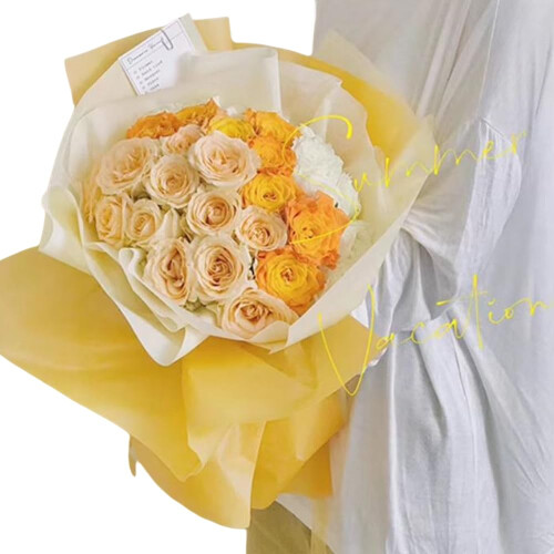 20 Pcs Papel de Embrulho Colorido com Flores, Impermeável, 23x23 Polegadas para DIY e Embalagem de Presentes 2