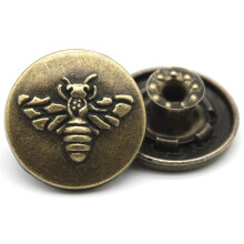 20 Sets Jean Buttons Replacement 18mm Metal Buttons Tack Pant Buttons Replacement Kit with No Sew Rivets for Jeans Denim Pants Jackets (Brozen Styl