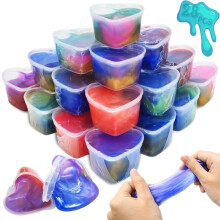 28er-Pack Galaxie-Schleim, Weltraum-Stressabbau, DIY-Schleim-Spielzeug fr Kinder, Ostereiersuche, Osterkorbfller, Fller, Klassenzimmer-Preise, Tau