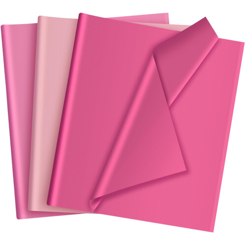 30 Folhas de Papel de Seda Rosa para Embalagem de Presentes, Decoração de Sacolas